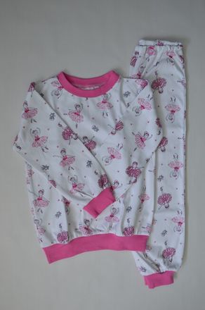Skladom Detské pyžamo Baletka biela/ružová