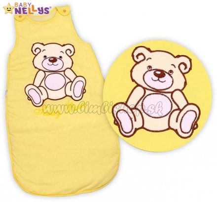 Spací vak Medvedík Teddy Baby Nellys - žltý / krémový vel. 2