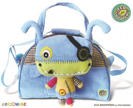 EcoSnoopers Štýlová detská taška Monster - sv. modrá