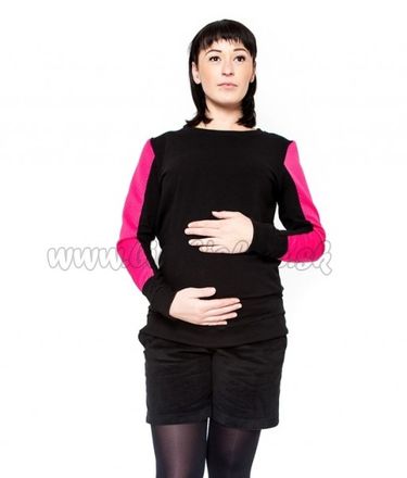 Tehotenské menčestrové kraťasky Be Maamaa - DINA čierne