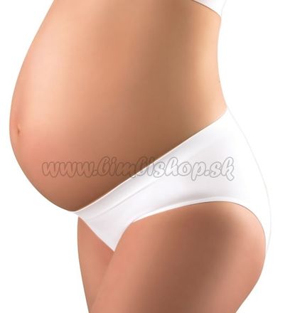 BabyOno Tehotenské nohavičky biele