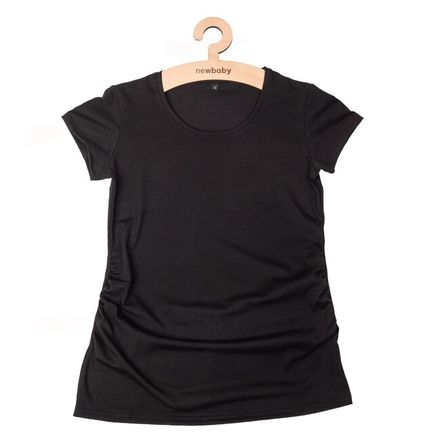 Tehotenské tričko New Baby čierna Čierna M