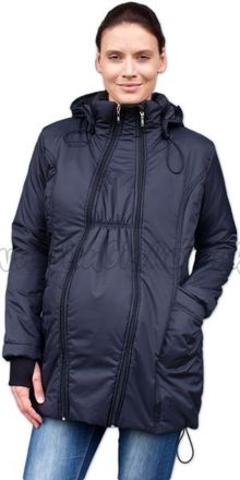 JOŽÁNEK Zimná bunda pre tehotné / nosiacie - vyteplená, čierna, veľ. L/XL