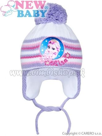 Zimná detská čiapočka New Baby Lisa fialová 104 (3-4r)